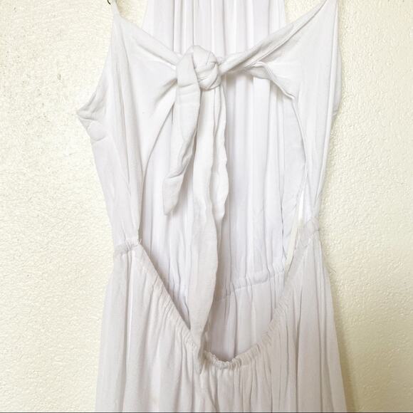Honey Belle Ruffle Hem Open Back Jumpsuit Size Small - Picture 9 of 10